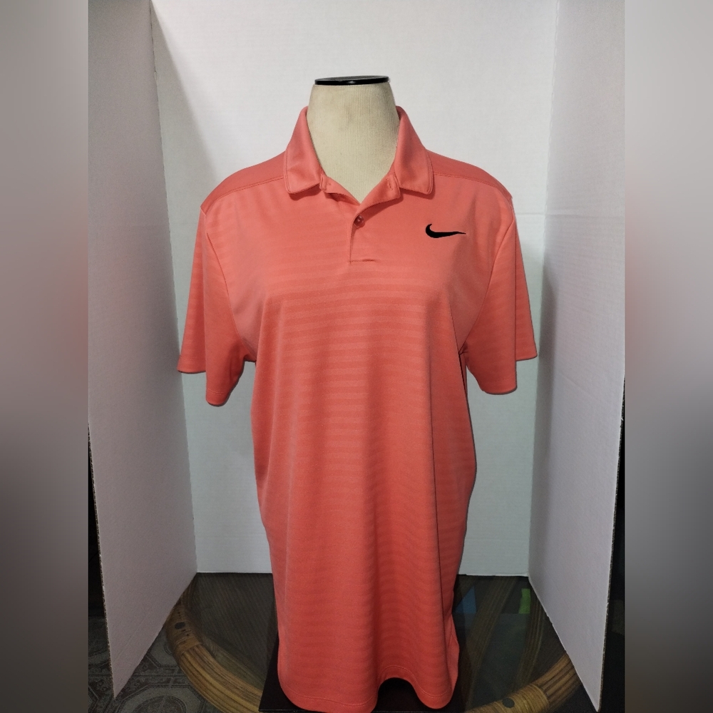 Nike Men's Coral Polo Shirt Dri Fit